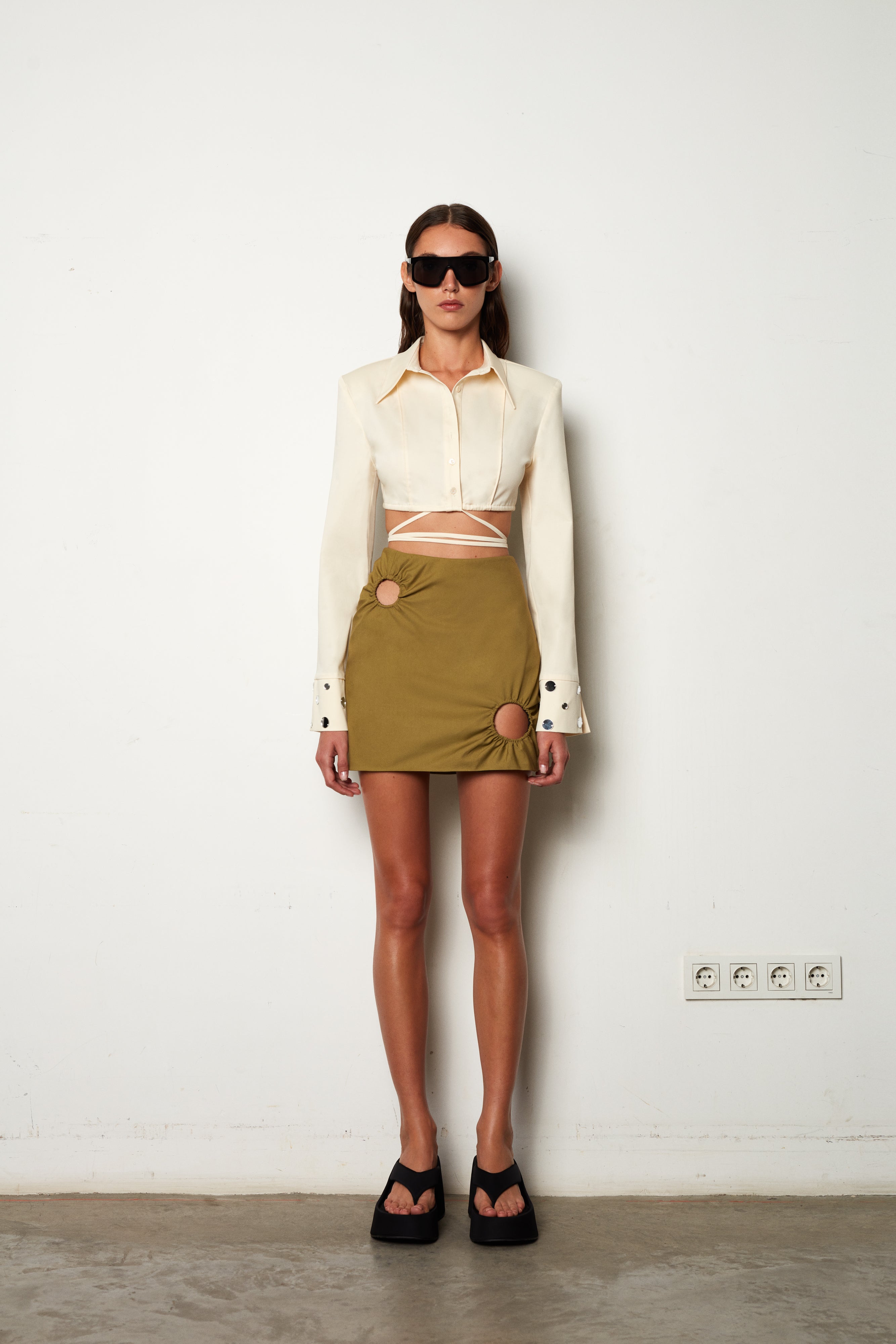 Pavla - Mini Skirt With 2 Ring Cut-Outs