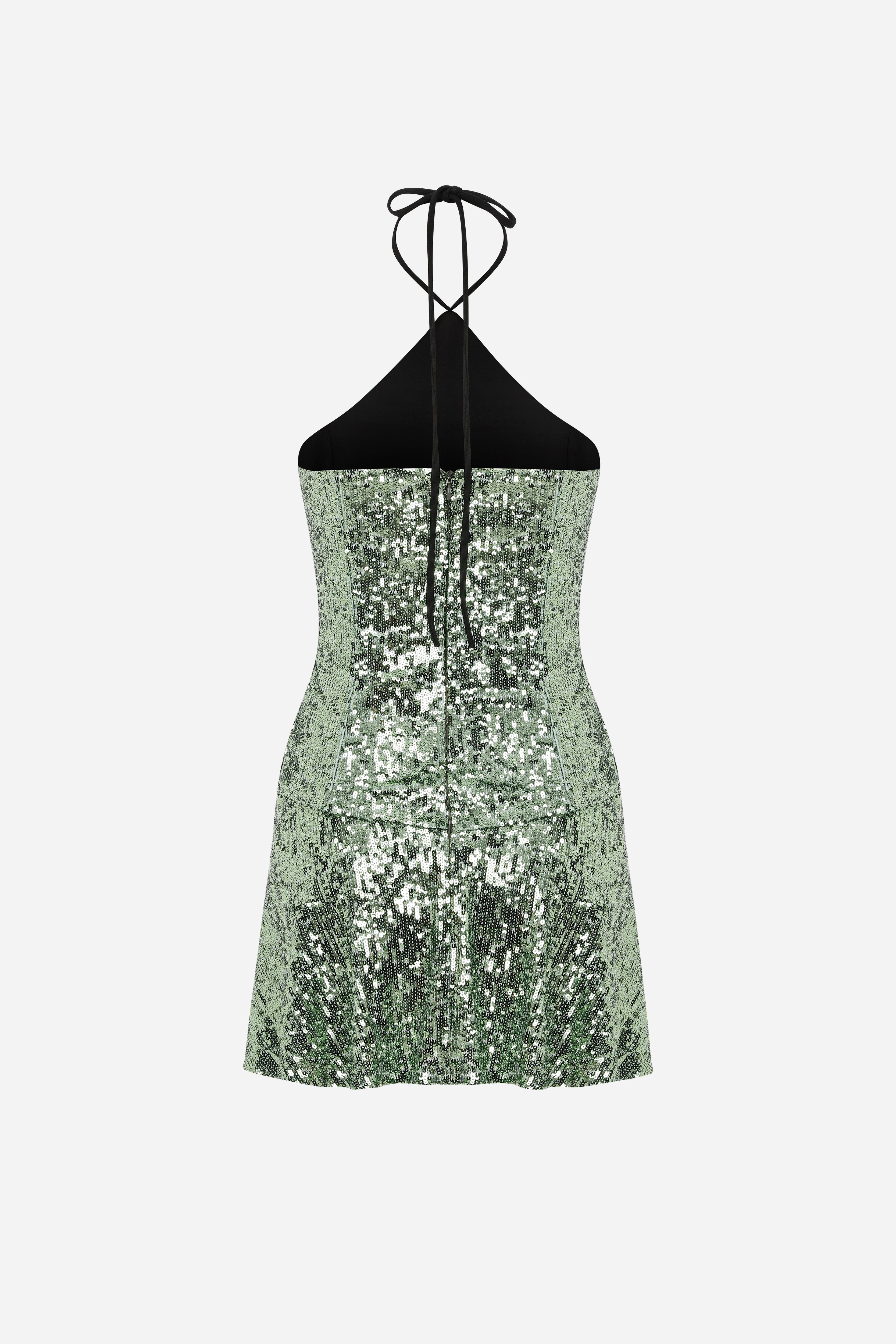 Emilia- Sequined Mini Dress With Contrast Piping