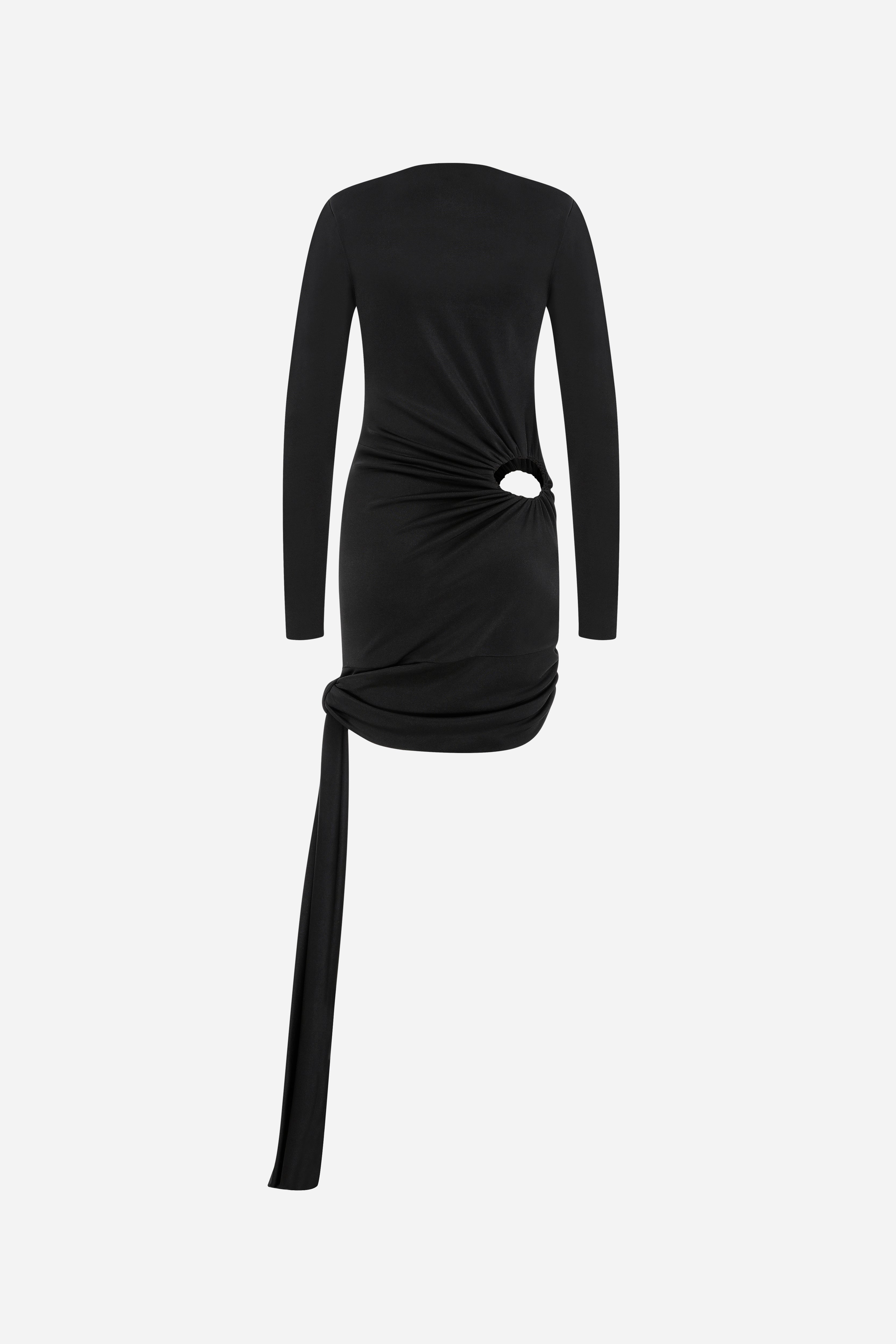 Fei - Long Sleeved Mini Dress With Ring Cut-Out On Waist