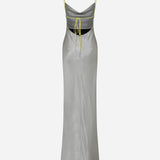 Nora - Cowl Neck Metallic Maxi Dress