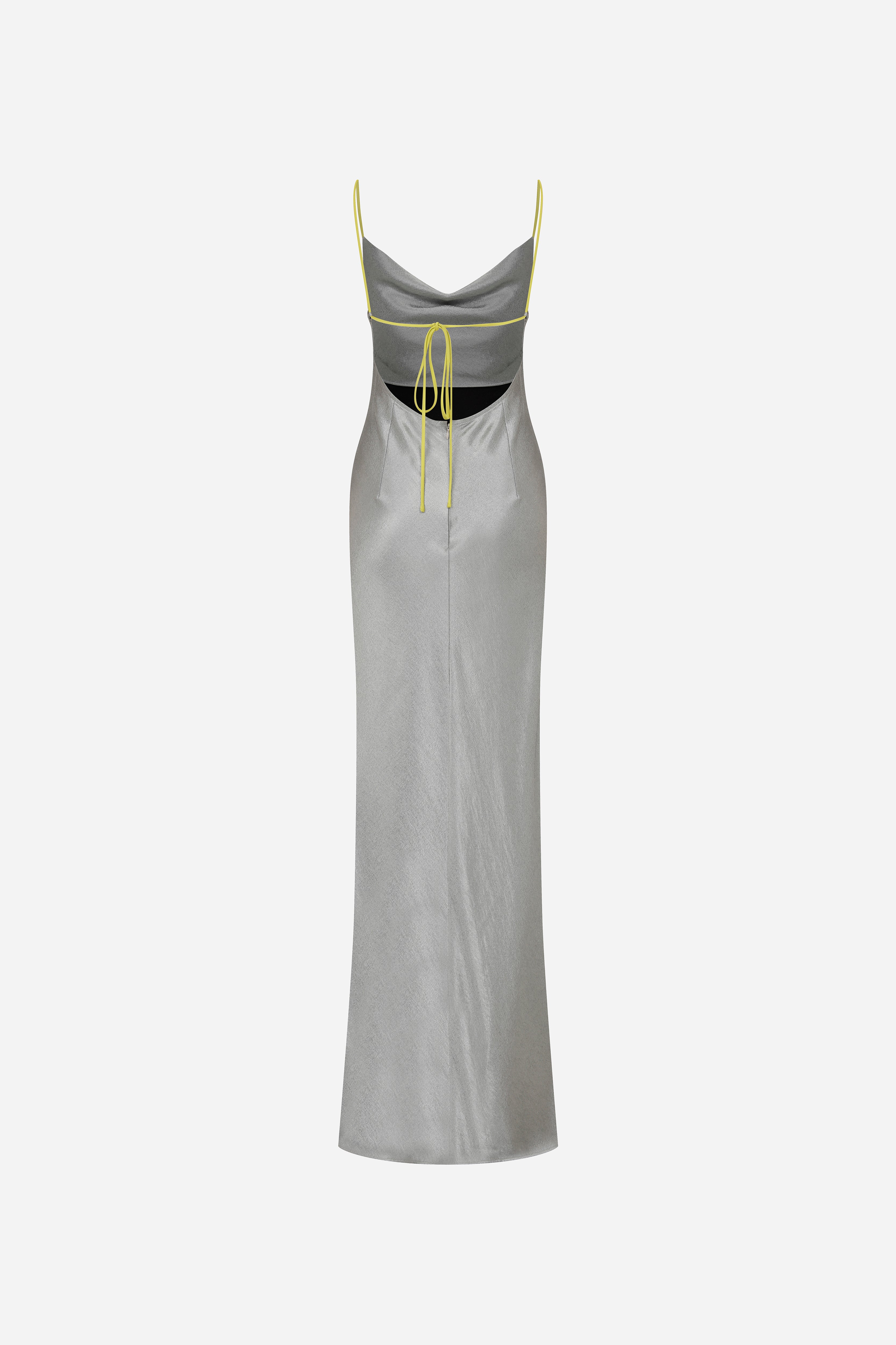Nora - Cowl Neck Metallic Maxi Dress