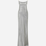 Nora - Cowl Neck Metallic Maxi Dress