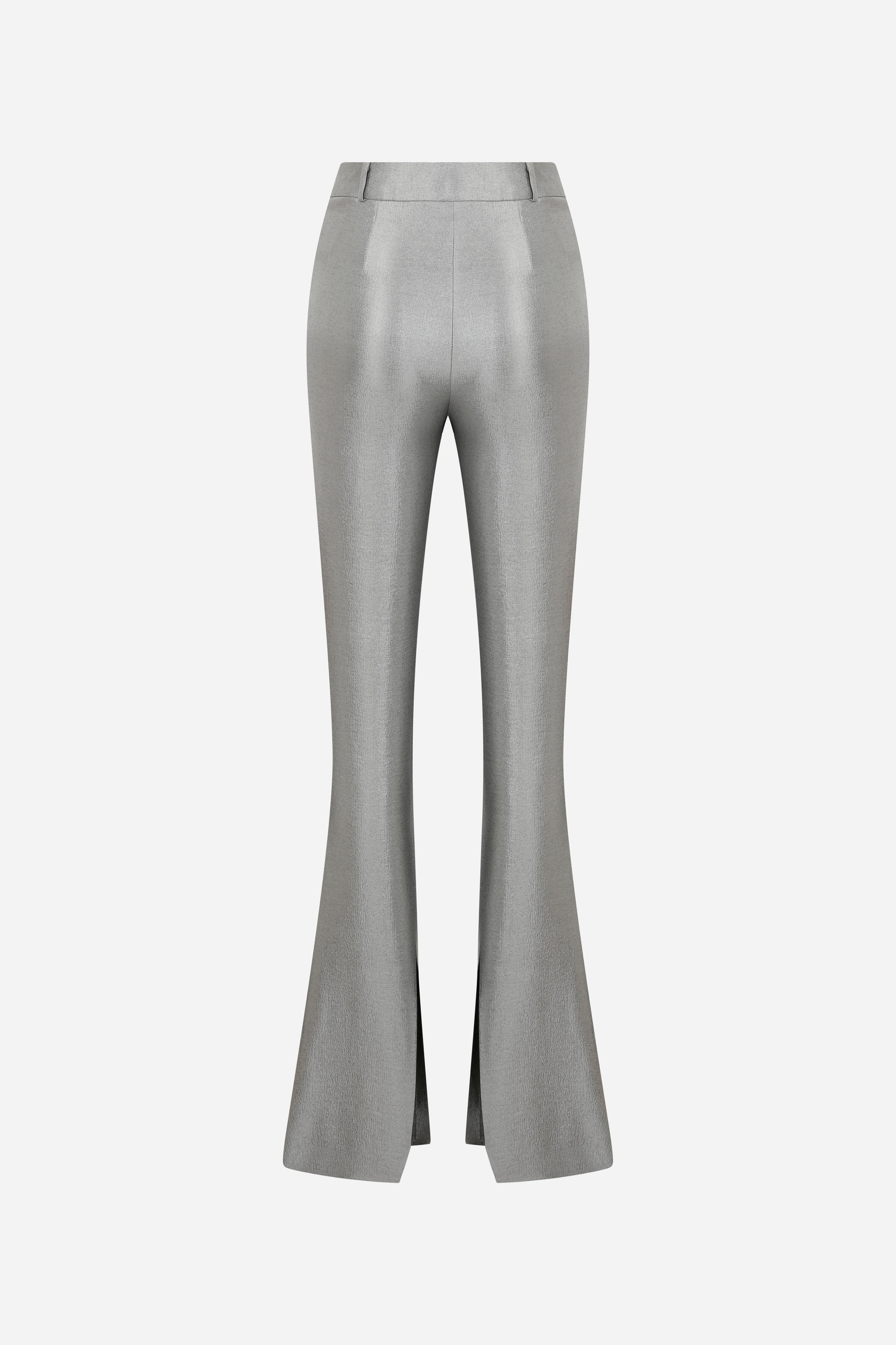 Selva - Metallic Trousers With Split Hems