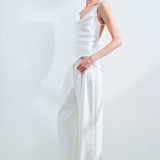 Viola - Cowl Neck Satin Blouse