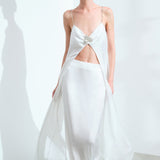 Suri - Satin Assymetrical Crop Blouse