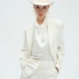 Shania - Beaded Fringe Detailed Tailored Blazer