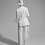 Shania - Beaded Fringe Detailed Tailored Blazer