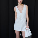 Belle - V-Neck Mini Dress With Beaded Fringe Detail