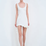 Livi - U-Neck Asymmetric Hem Mini Dress