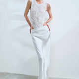 Ruby - Pleated Detail Maxi Bias Skirt