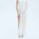 Mery - One Shoulder Mini Dress With See Through Cape Detail