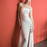 Christina - Strapless Maxi Dress With Crushed Chiffon Detailed Skirt