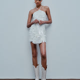 Veronica - Mini Dress With Hand-Stitched Sequin Details