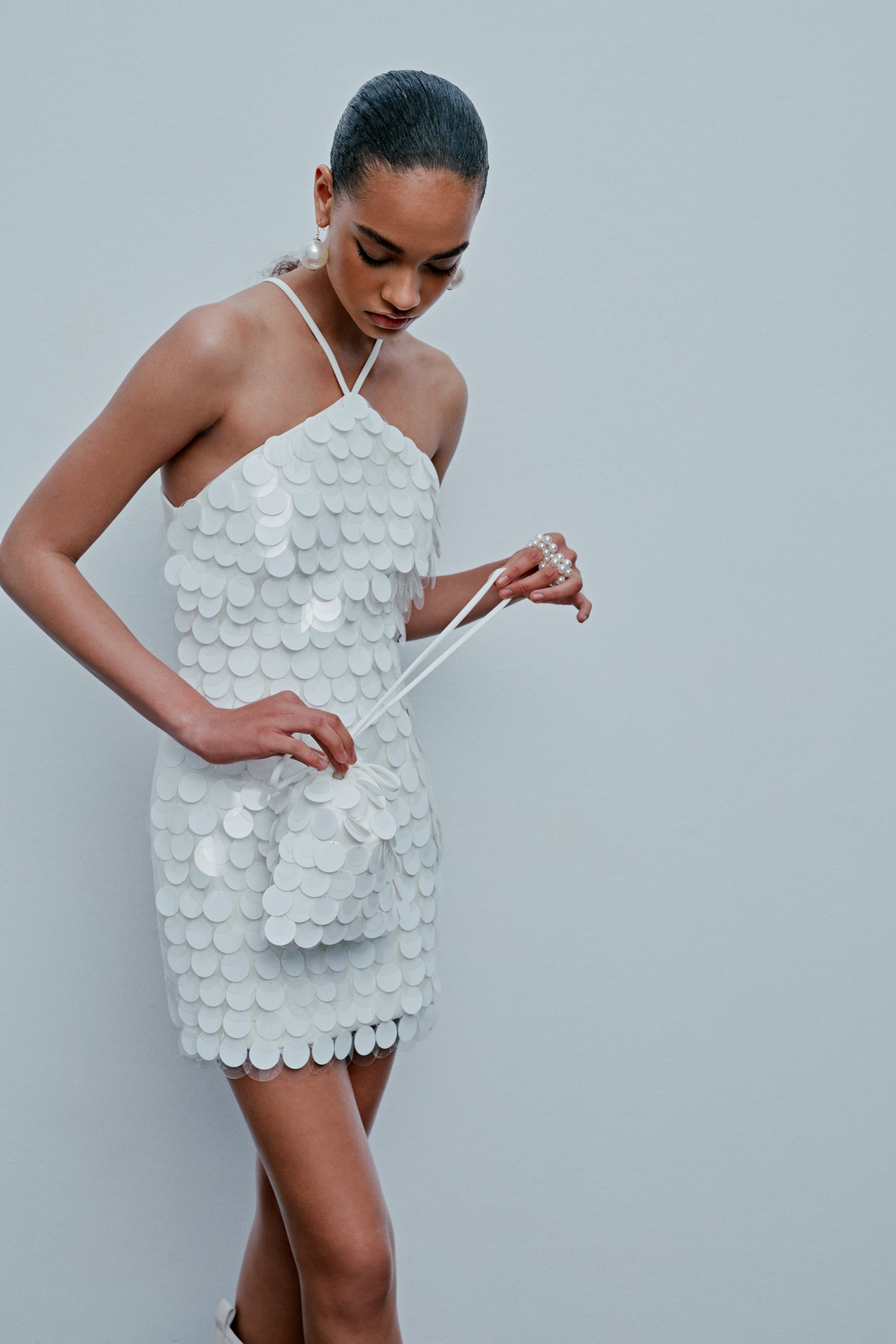 Veronica - Mini Dress With Hand-Stitched Sequin Details