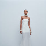 Isabel - Strapless Chiffon Maxi Dress