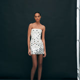 Vivian - Strapless Mini Sequin Dress With Hand Stitched Mirrors