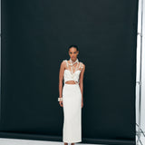 Nadia - Corsetry Inspired Strapless Midi Dress