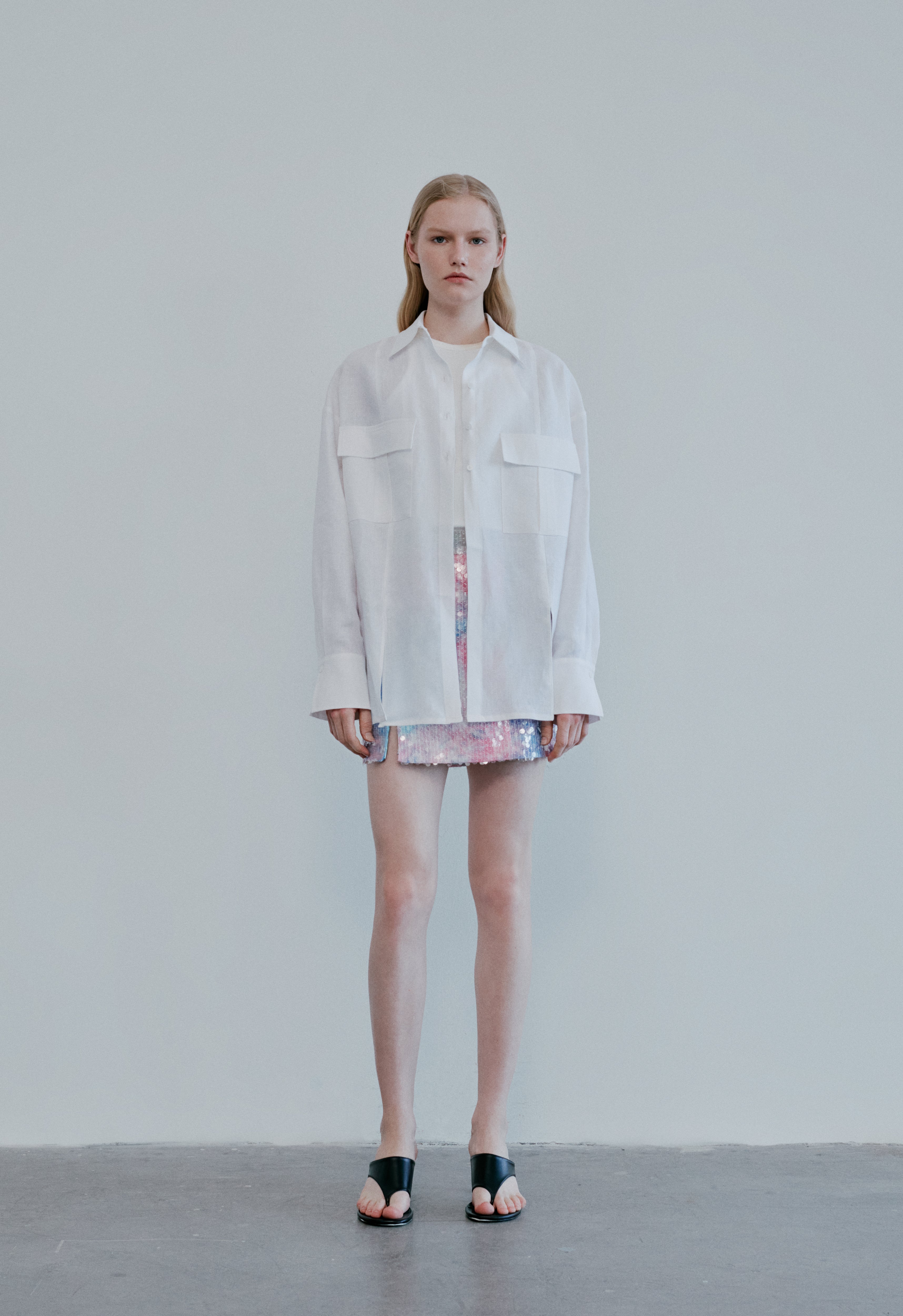 Emily - Linen Shirt With Cargo Pockets