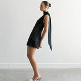 Asia - One Shoulder Satin and Sequin Detailed Mini Dress