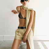 Lou - Tailored Pleated Mini Shorts