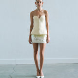 Eva -  Zipper Detailed Corset Top