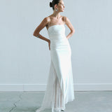 Elle - Midi Dress with Side Sequin Details and Draping