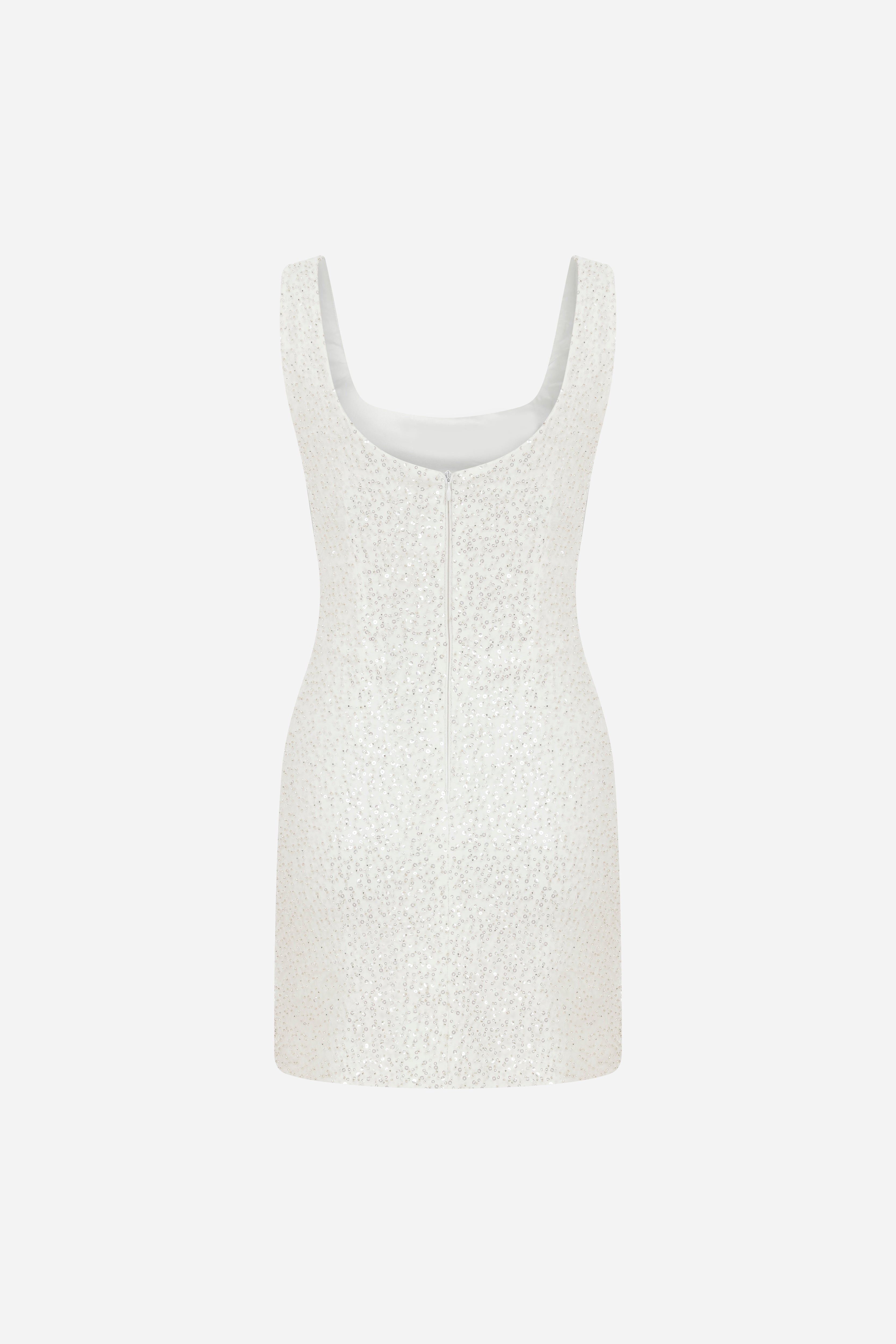Isadora - U Neck Mini Sequin Dress
