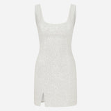 Isadora - U Neck Mini Sequin Dress