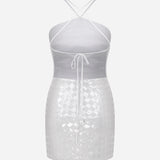 Lilian - Mini Sequin Dress With Hand Stitched Mirrors