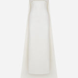 Arielle - Strapless Midi Dress With Long Train On The Back