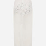 Pixie - Applique Detailed Silk Organza Pencil Skirt