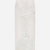 Pixie - Applique Detailed Silk Organza Pencil Skirt