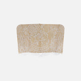 Eleri - Hand-Embroidered Lace Crop Top