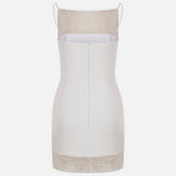 Sera-High Neck Beaded Mini Dress