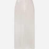 Jemma - Silk Organza Midi Skirt With Leaf Feather Detail
