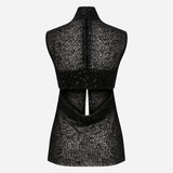 Noelle - Sequin Blouse in Black