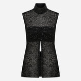 Noelle - Sequin Blouse in Black