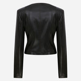 Lara - Zipper Detailed Leather Jacket