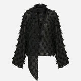 Romy - V Neck Blouse With Shawl Detail