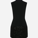Nadia - Mini Dress with Sequin Detail in Black