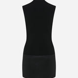 Lea - Mini Dress with Satin Detail in Black