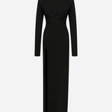 Noemie - Long Sleeve Dress with Front Slit Detail