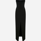 Camille - Strapless Tuxedo Maxi Dress