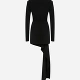 Rosa - Turtle Neck Dress with Assymetrical Detail
