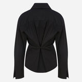 Colette - Cotton Shirt in Black