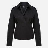 Colette - Cotton Shirt in Black