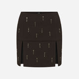 Siena - Embellished Mini Skirt with Front Slit