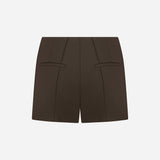 Iris - Mini Wool Shorts in Brown