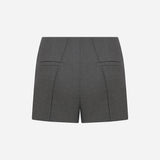 Iris - Mini Wool Shorts in Grey
