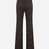 Cora - Embellished Trousers in Brown